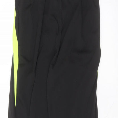 Preworn Mens Black  Polyester Sweatpants Trousers Size M L27 in Regular