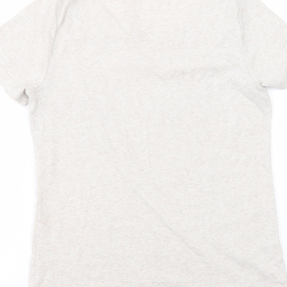 Bonmarché Womens White  Polyester Basic T-Shirt Size S Round Neck