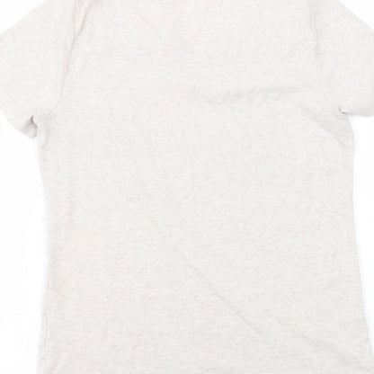 Bonmarché Womens White  Polyester Basic T-Shirt Size S Round Neck