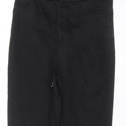 Denim & Co. Womens Black  Cotton Skinny Jeans Size 14 L27 in Regular