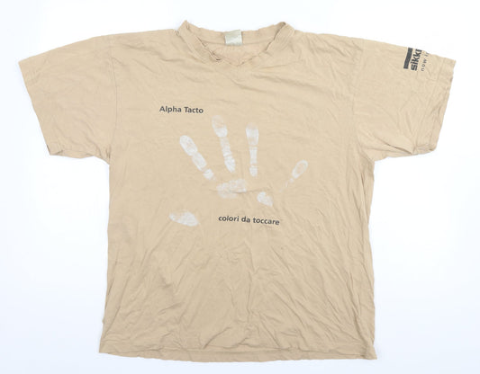 Preworn Mens Green    T-Shirt  Round Neck