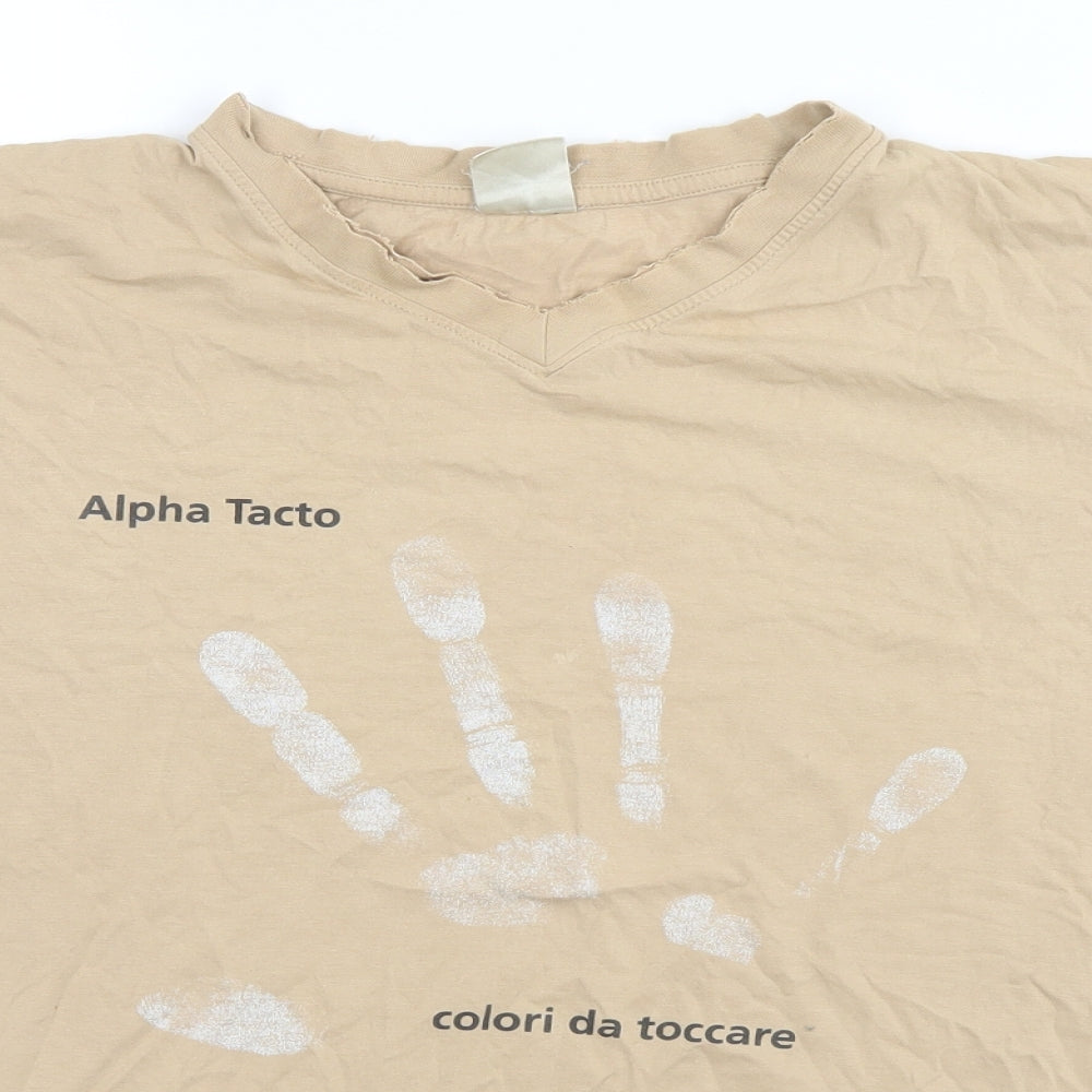 Preworn Mens Green    T-Shirt  Round Neck