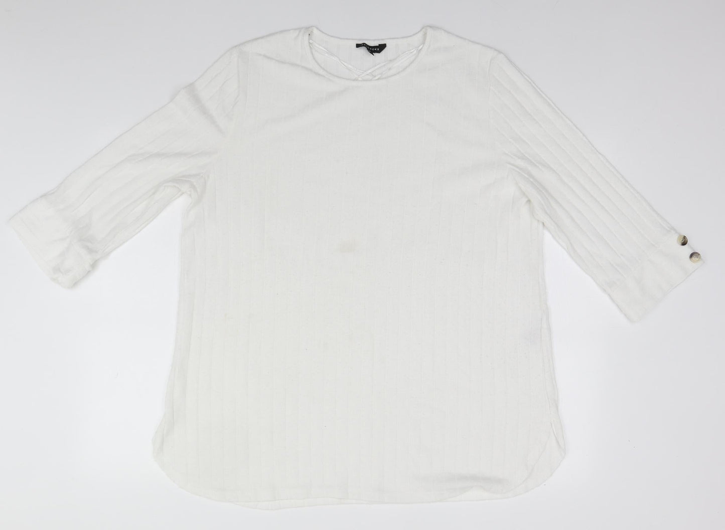 Womens UK Size XL Peacocks White Pullover Jumper
