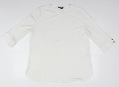 Womens UK Size XL Peacocks White Pullover Jumper