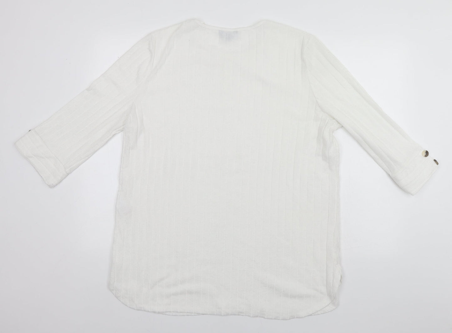 Womens UK Size XL Peacocks White Pullover Jumper