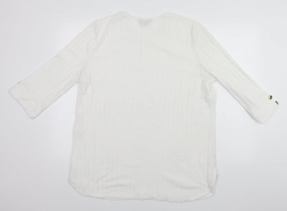 Womens UK Size XL Peacocks White Pullover Jumper