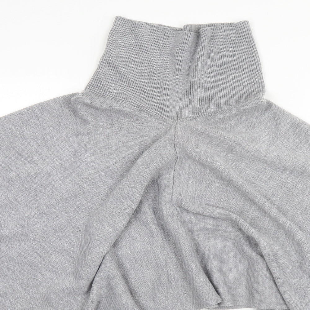 Womens UK Size One Size Preworn Grey Overcoat