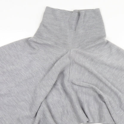 Womens UK Size One Size Preworn Grey Overcoat