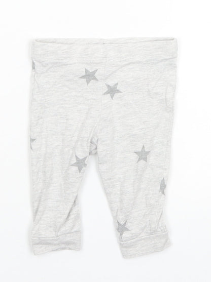 F&F Baby Grey Geometric Cotton  Pyjama Pants Size 3-6 Months
