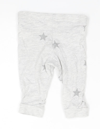 F&F Baby Grey Geometric Cotton  Pyjama Pants Size 3-6 Months