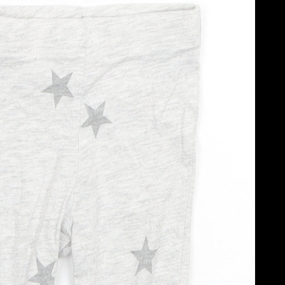 F&F Baby Grey Geometric Cotton  Pyjama Pants Size 3-6 Months