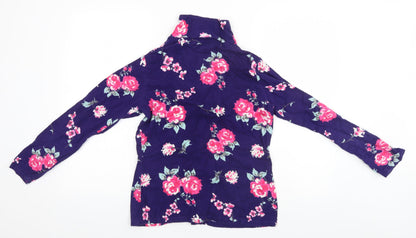Boux Avenue Womens Blue Floral Cotton Top Pyjama Top Size 8