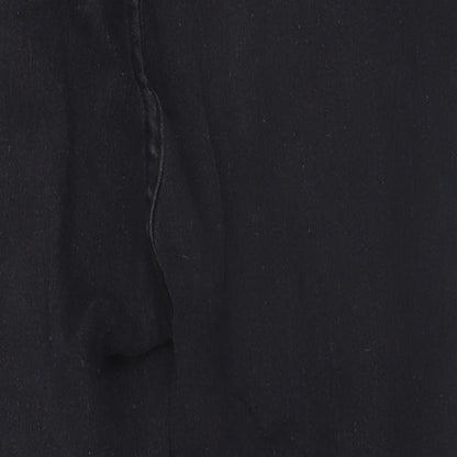 SheIn Womens Black  Cotton Straight Jeans Size XL L25 in Regular