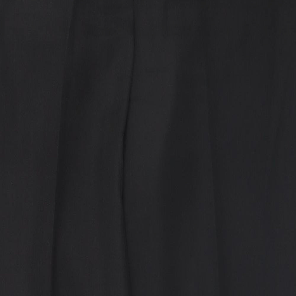 TU Womens Black  Polyester Trousers  Size 12 L28 in Regular