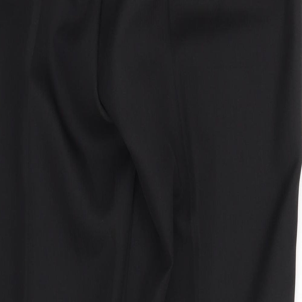 TU Womens Black  Polyester Trousers  Size 12 L28 in Regular