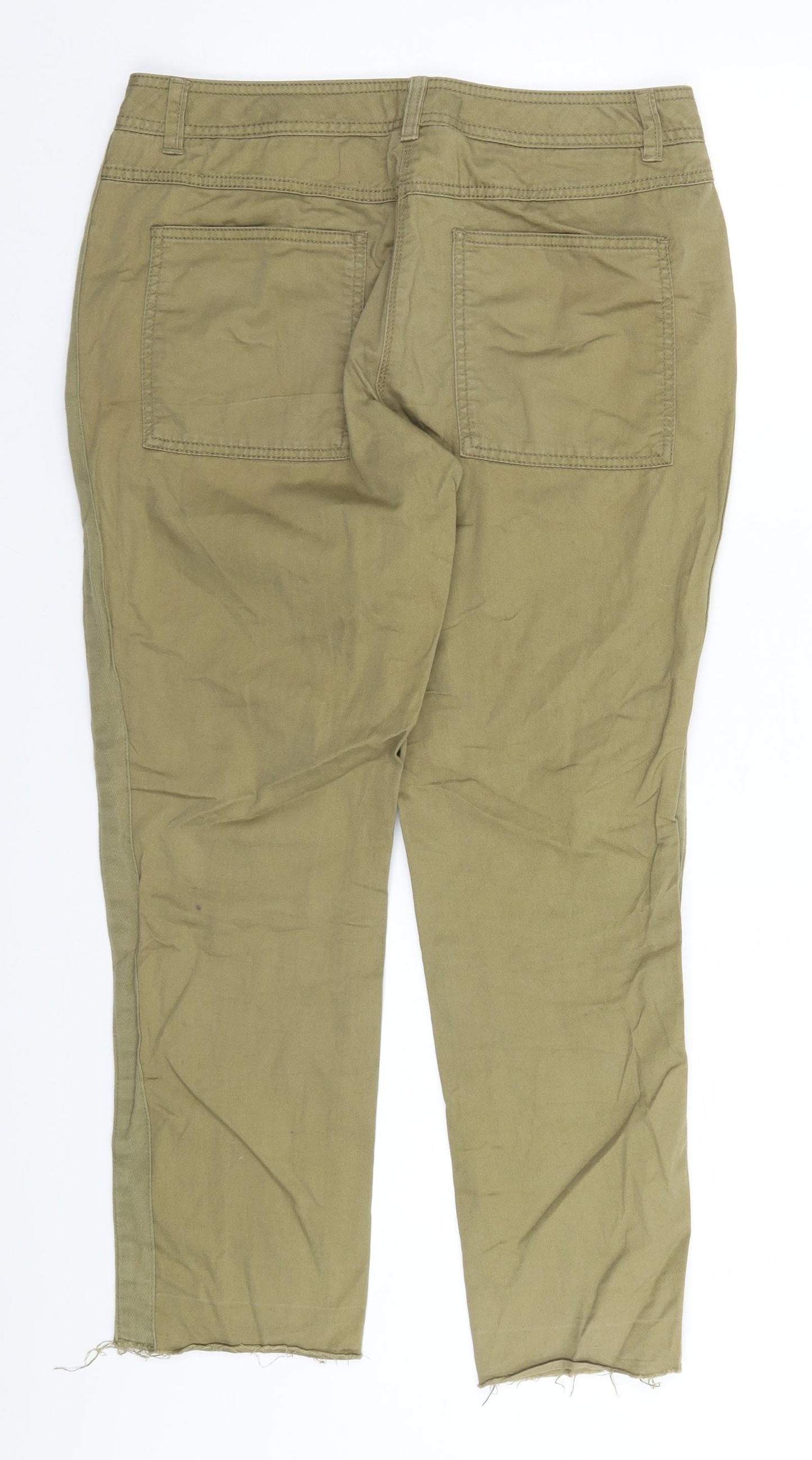 Womens UK Size 10 NEXT Regular Fit  Green Trousers
