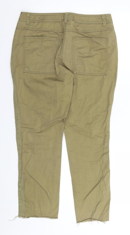 Womens UK Size 10 NEXT Regular Fit  Green Trousers