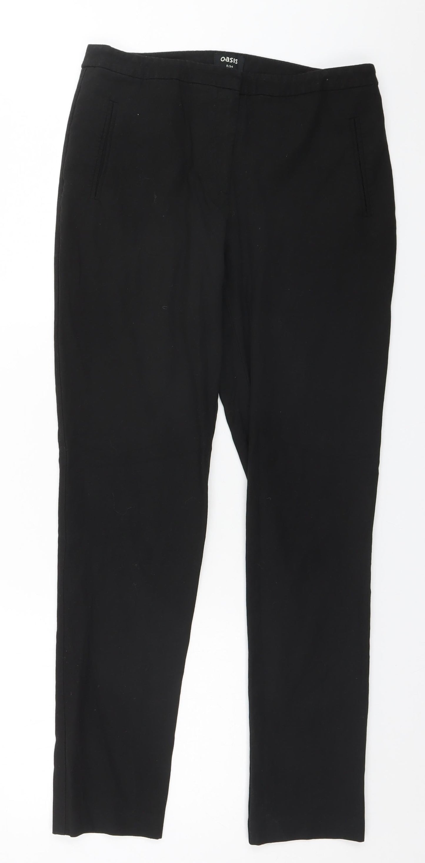 Womens UK Size 8 Oasis Regular Fit  Black Trousers