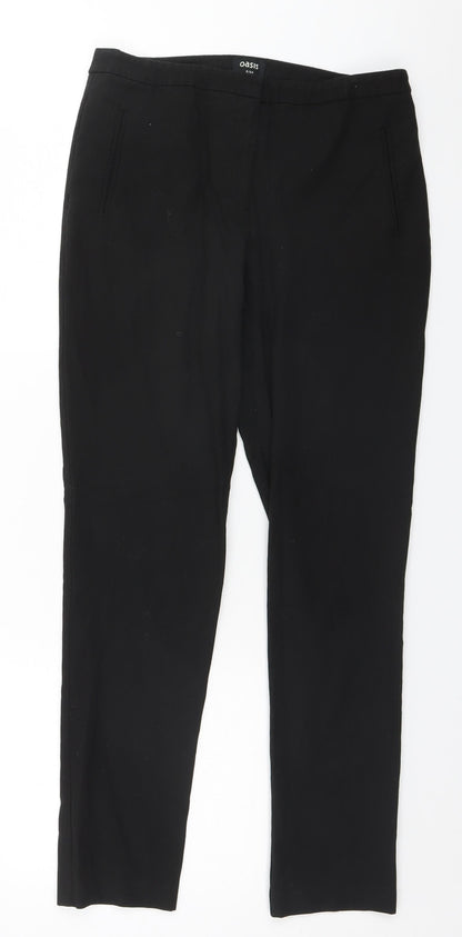 Womens UK Size 8 Oasis Regular Fit  Black Trousers