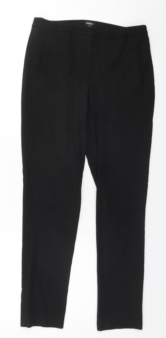 Womens UK Size 8 Oasis Regular Fit  Black Trousers