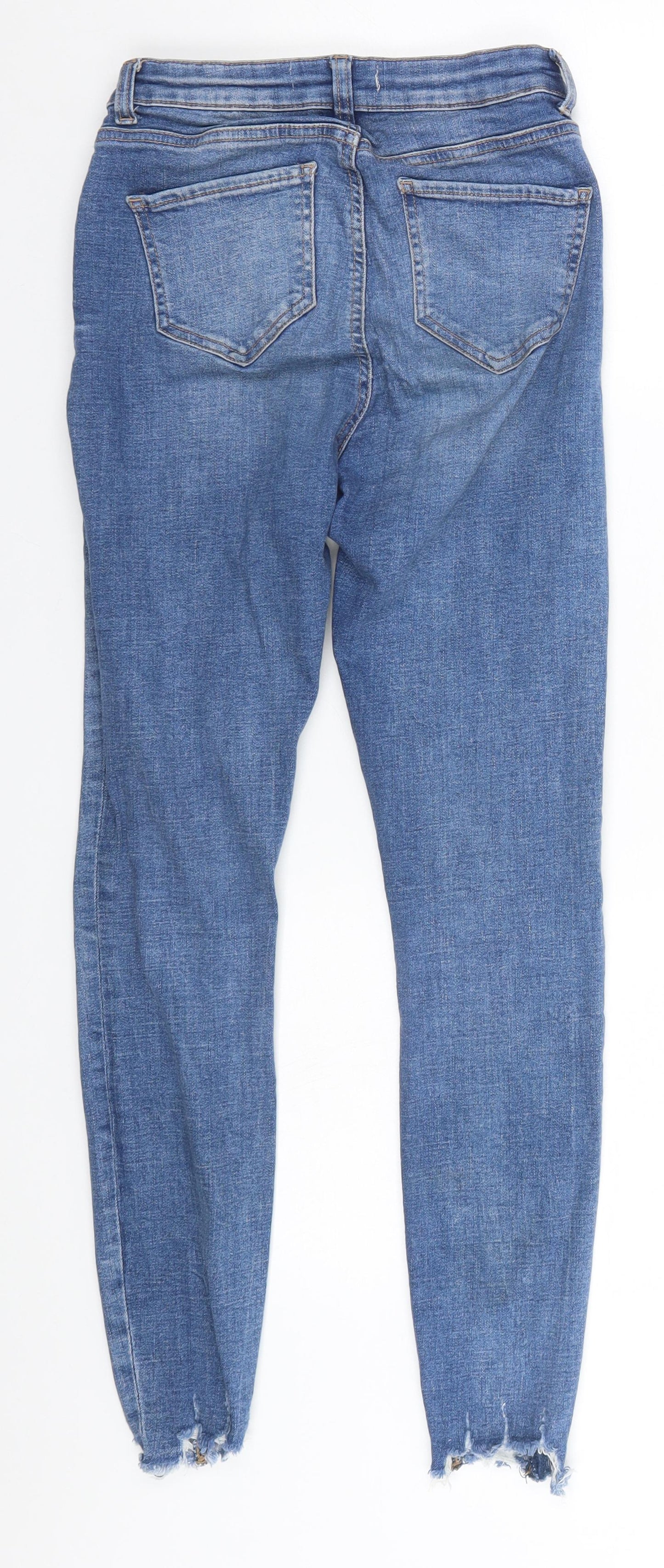 Denim & Co. Womens Beige  Cotton Skinny Jeans Size 8 L25 in Regular