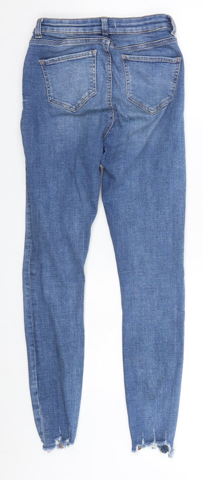 Denim & Co. Womens Beige  Cotton Skinny Jeans Size 8 L25 in Regular