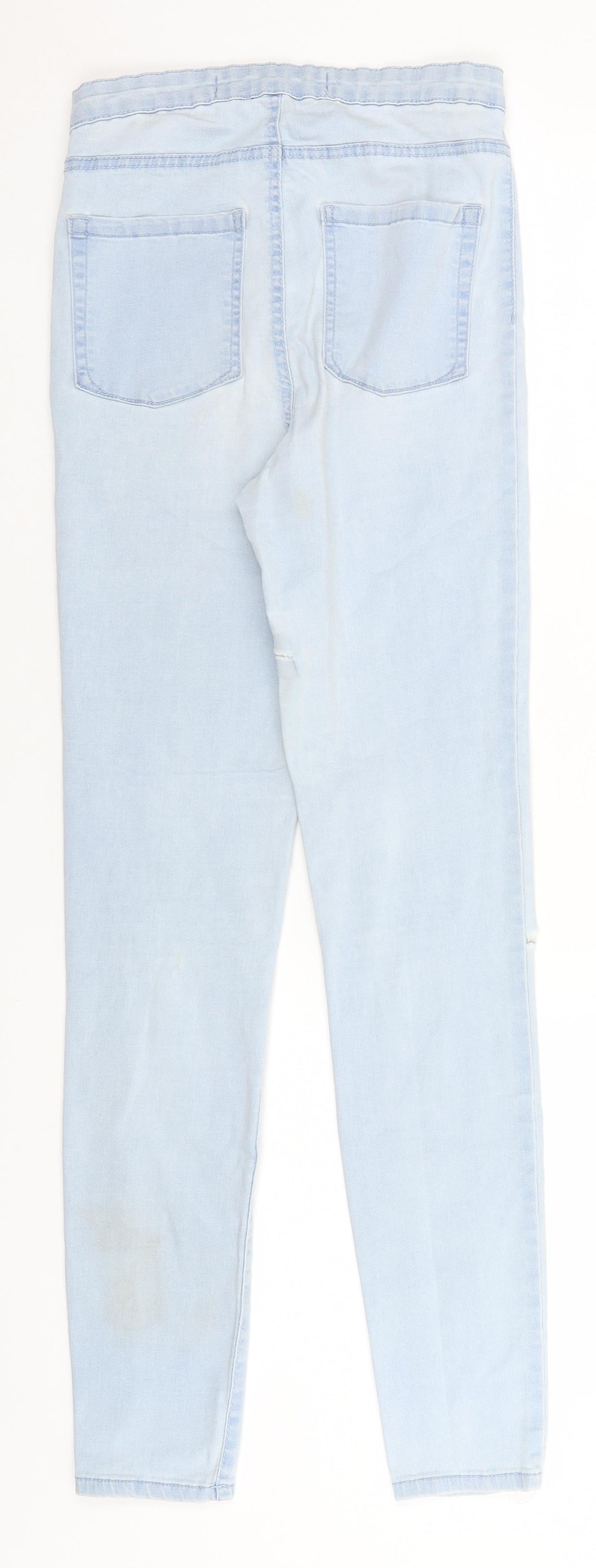 Denim & Co. Womens Blue  Cotton Skinny Jeans Size 8 L28 in Regular