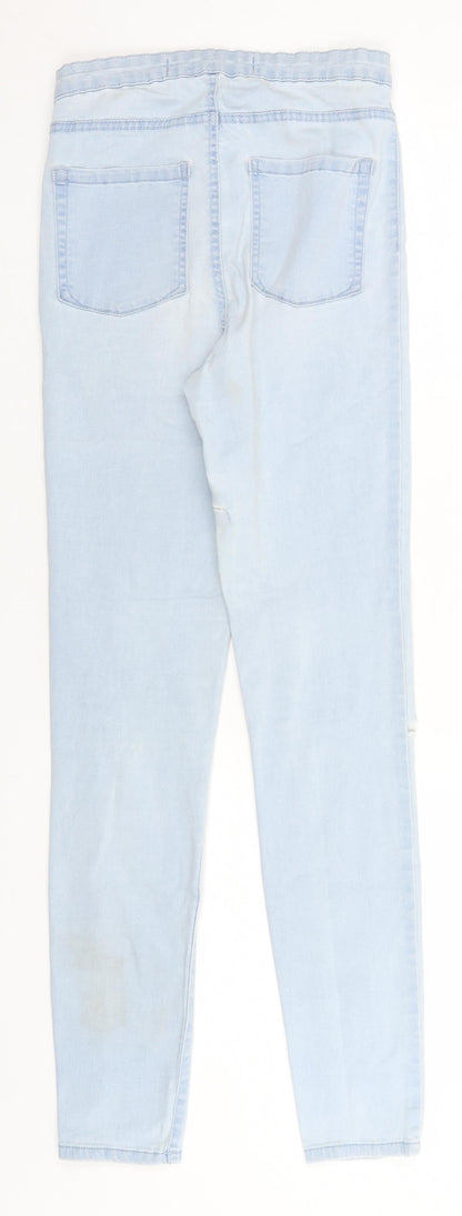 Denim & Co. Womens Blue  Cotton Skinny Jeans Size 8 L28 in Regular