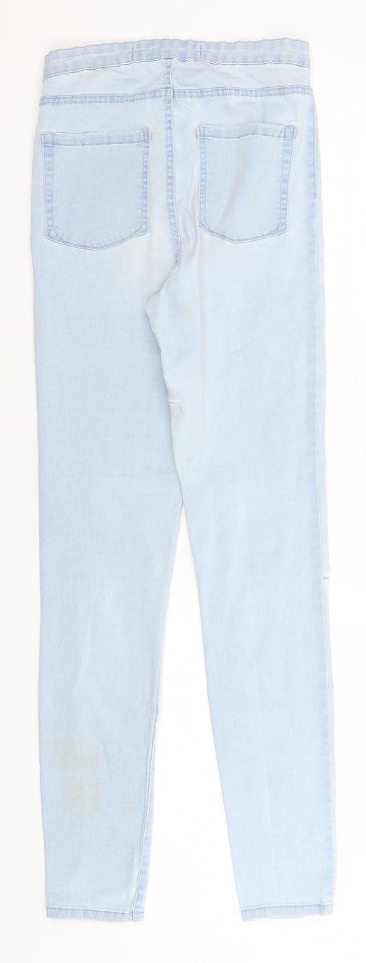 Denim & Co. Womens Blue  Cotton Skinny Jeans Size 8 L28 in Regular