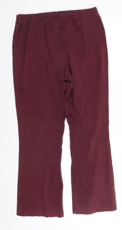 Womens UK Size 14 Berkertex Regular Fit  Red Trousers