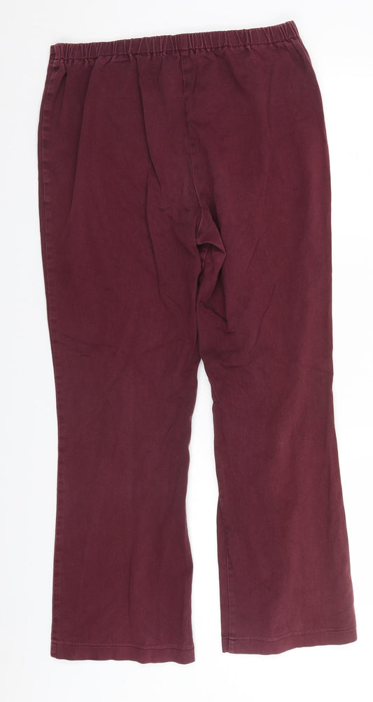 Womens UK Size 14 Berkertex Regular Fit  Red Trousers