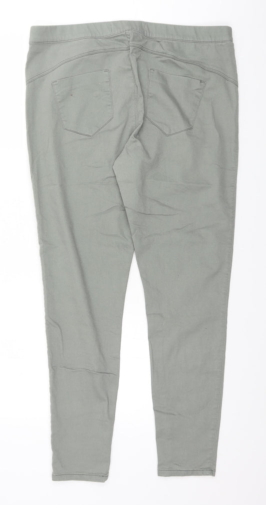 Denim & Co. Womens Grey  Cotton Trousers  Size 18 L30 in Regular