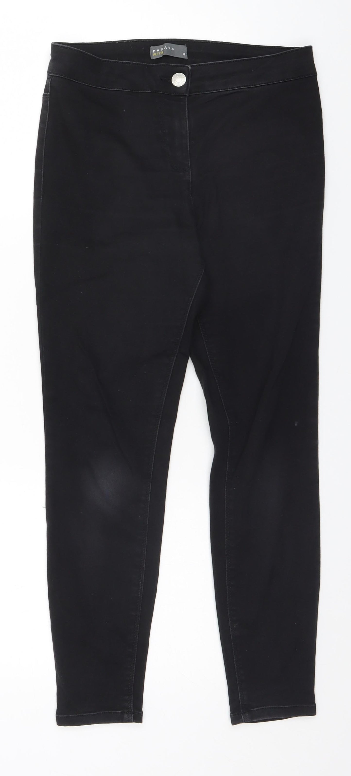 Womens UK Size 8 Papaya  Jegging Black Leggings