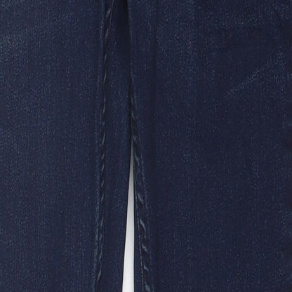Peacocks Womens Blue  Cotton Skinny Jeans Size 30 in L31 in Regular