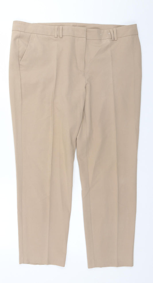 Womens UK Size 16 Dorothy Perkins Regular Fit  Beige Trousers