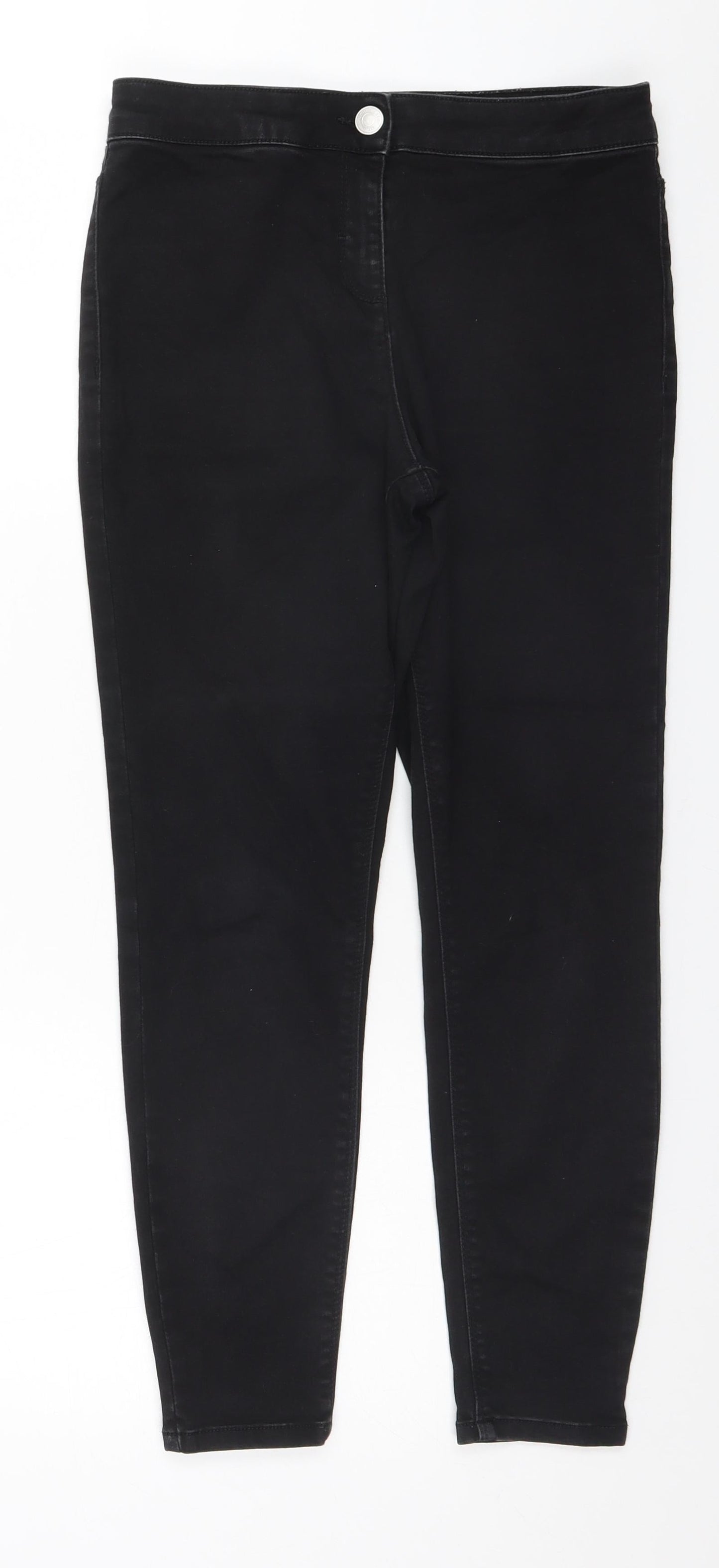 Womens UK Size 10 Papaya Regular Fit Skinny Black Jeans