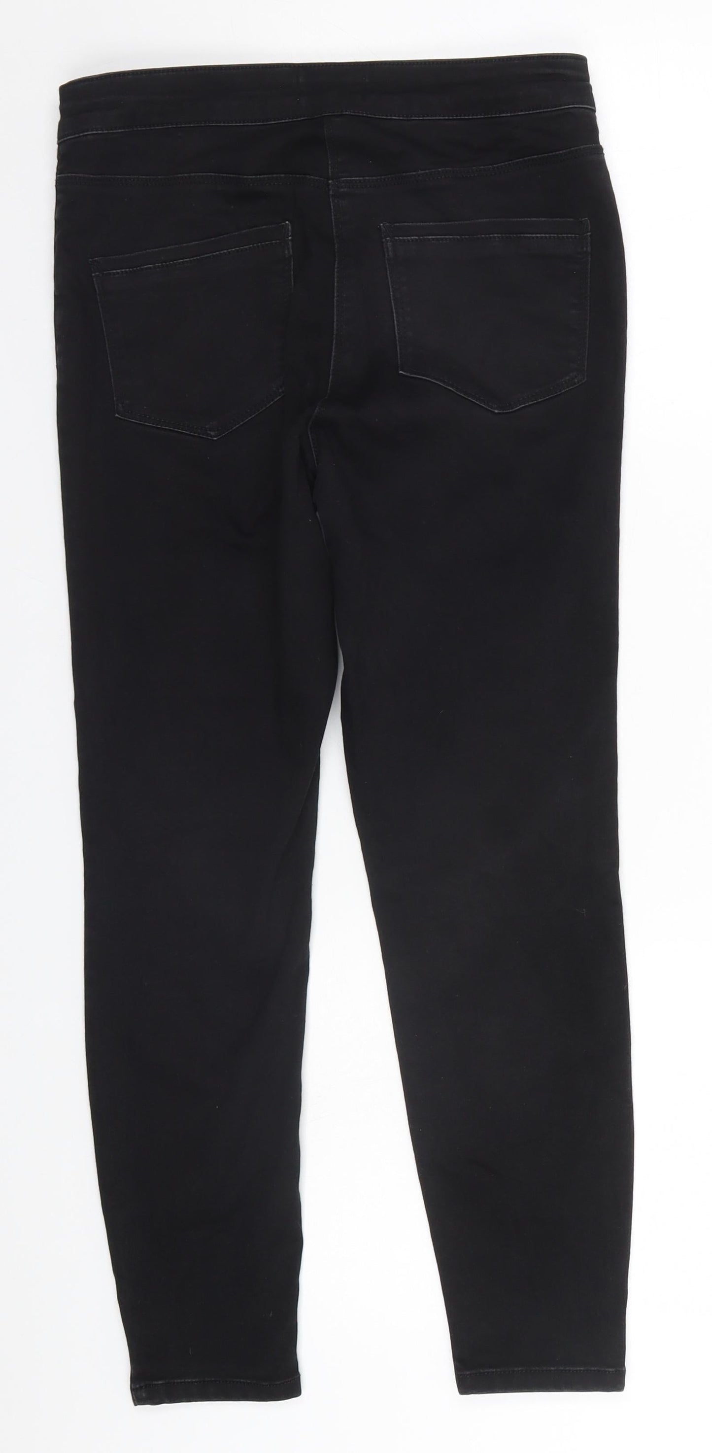 Womens UK Size 10 Papaya Regular Fit Skinny Black Jeans