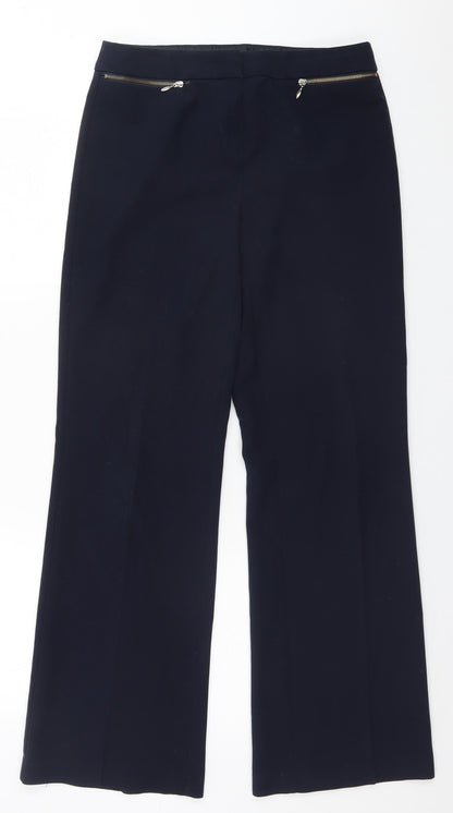 Womens UK Size 8 Marks and Spencer Regular Fit  Blue Trousers