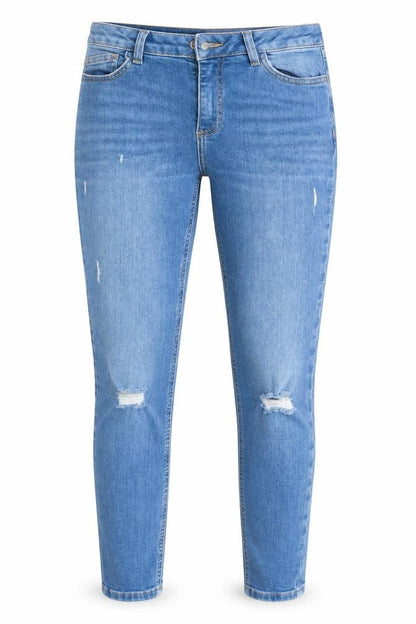 Womens UK Size 8 Denim & Co. Regular Fit Straight Blue Jeans