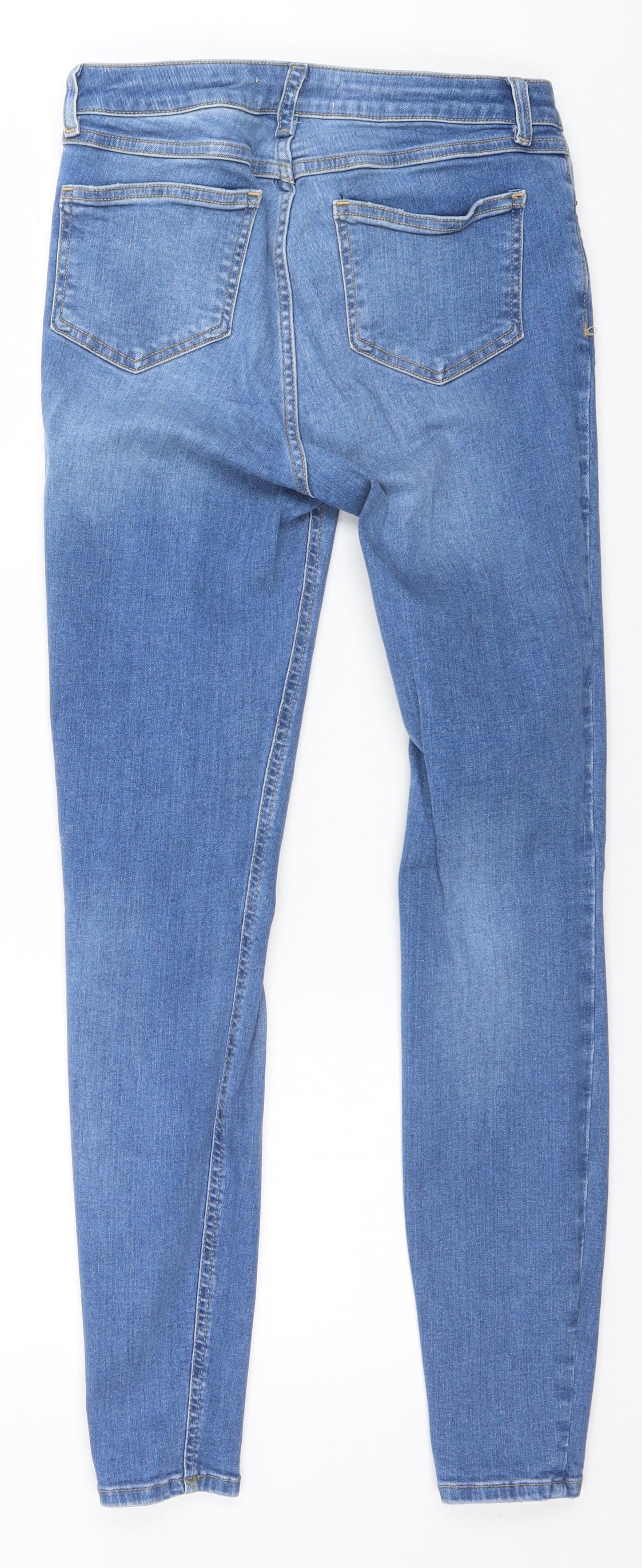 Denim & Co. Womens Blue   Straight Jeans Size 8 L28 in Regular