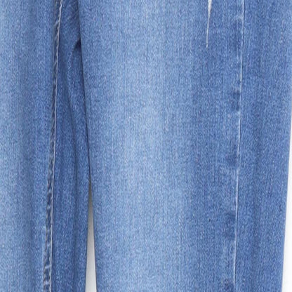 Denim & Co. Womens Blue   Straight Jeans Size 8 L28 in Regular