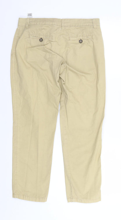 Womens UK Size 12 Marks and Spencer Regular Fit  Green Trousers
