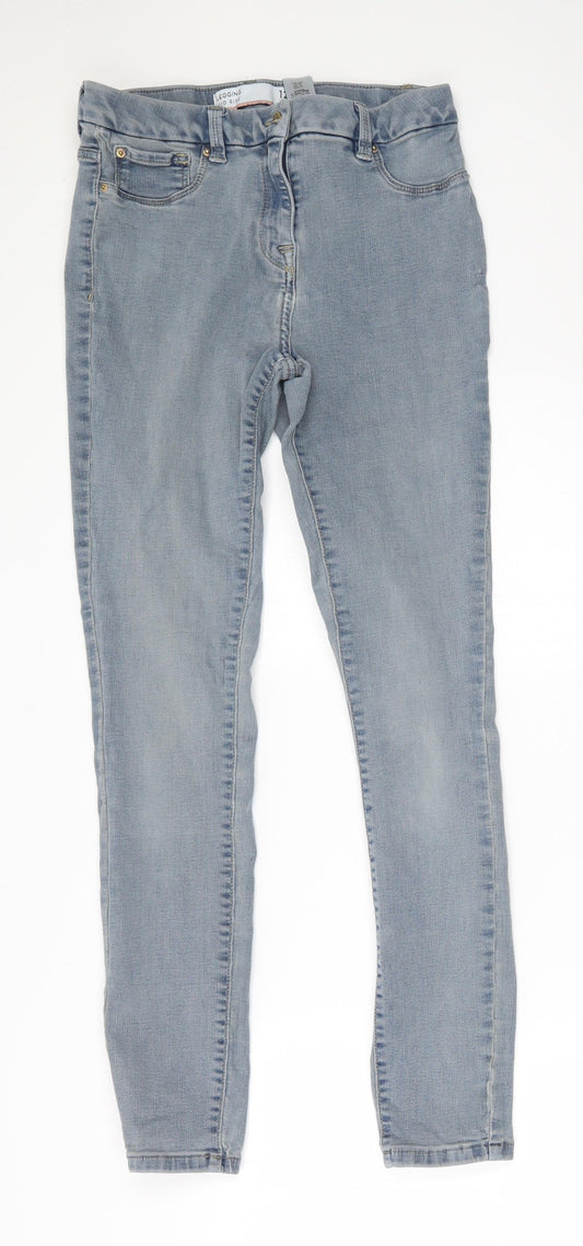 Womens UK Size 12 NEXT Regular Fit Jegging Blue Trousers