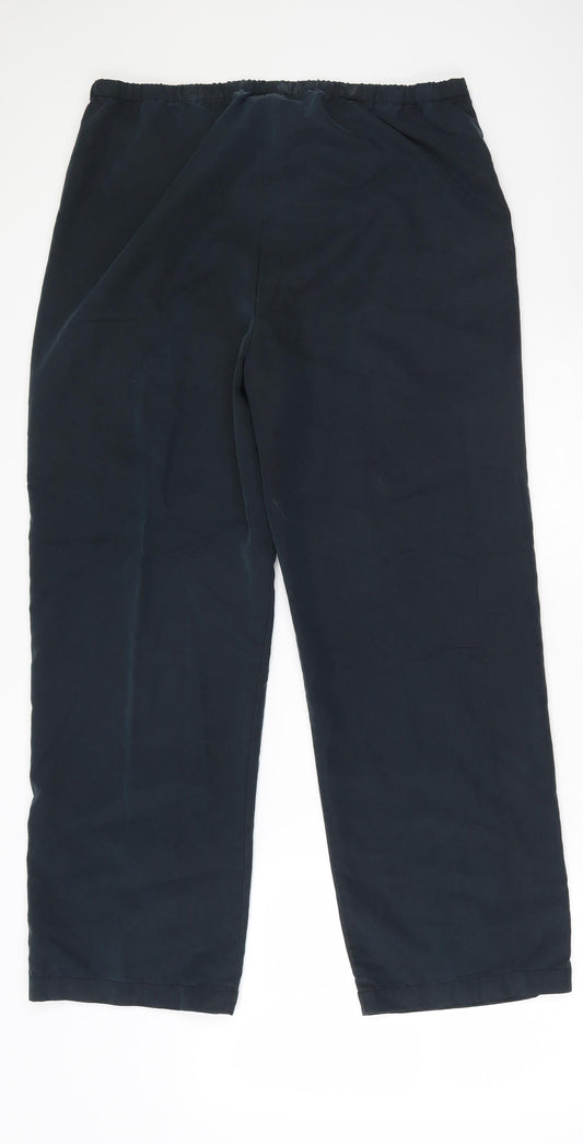 Womens UK Size 14 Casual Club Regular Fit  Blue Trousers