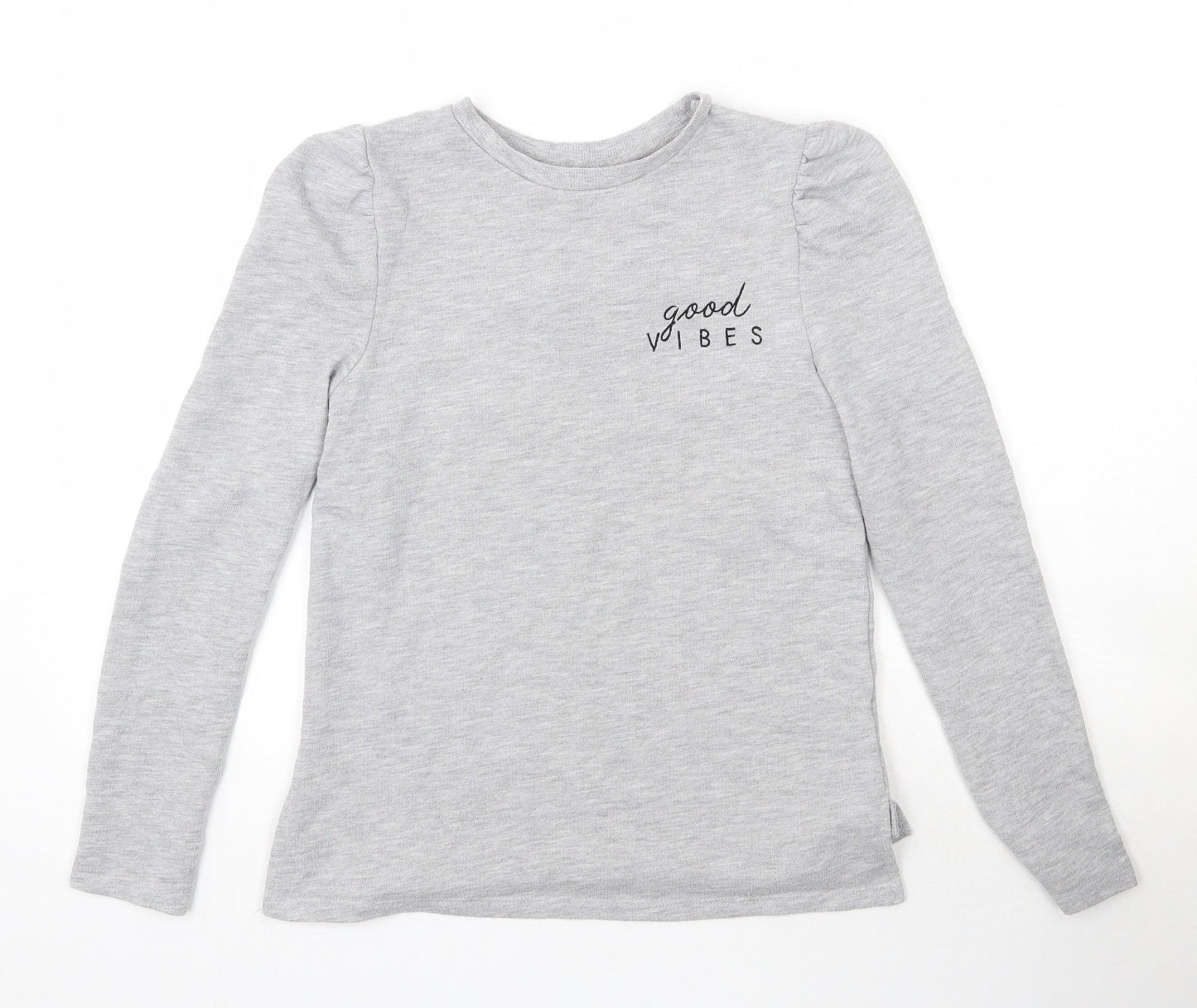 F&F Womens Grey Round Neck  Polyester Pullover Jumper Size 8