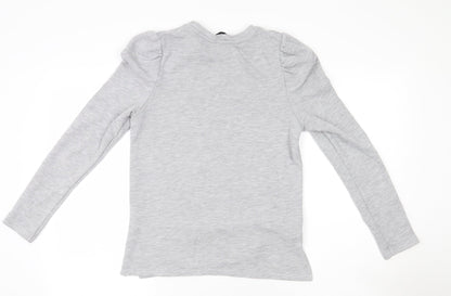 F&F Womens Grey Round Neck  Polyester Pullover Jumper Size 8