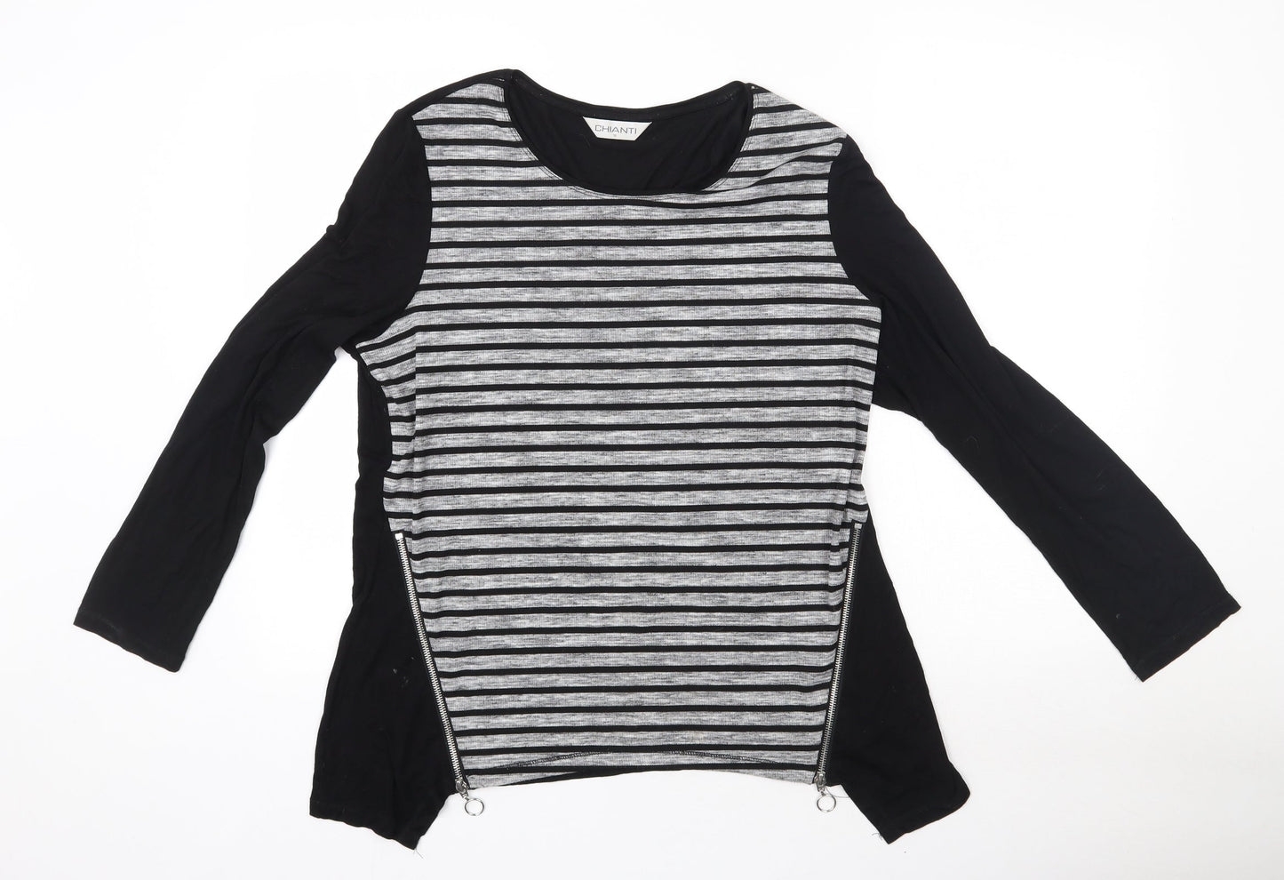 Womens UK Size 16 CHIANTI Black Basic T-Shirt