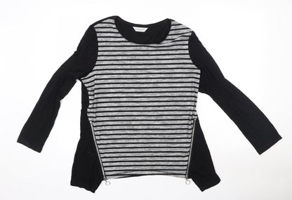 Womens UK Size 16 CHIANTI Black Basic T-Shirt