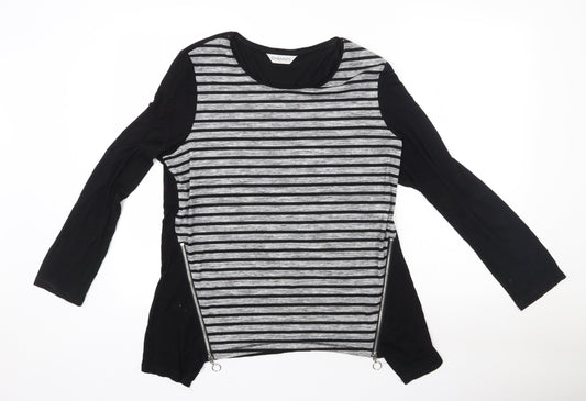 Womens UK Size 16 CHIANTI Black Basic T-Shirt