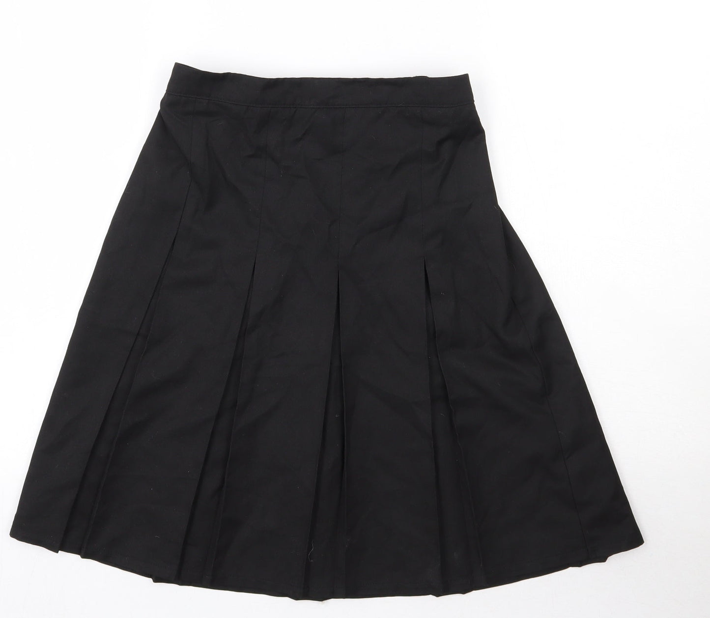 George Girls Black  Polyester A-Line Skirt Size 11-12 Years  Regular  - Elasticated Waist